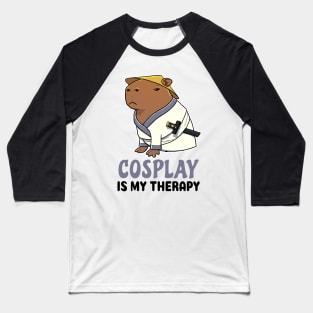 Cosplay is my therapy Capybara Samurai Baseball T-Shirt